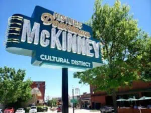 SEO McKinney historic downtown mckinney texas sign_spring_daytime 